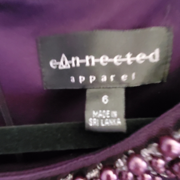 Connected Apparel Purple sheath dress size 6 - Picture 8 of 11